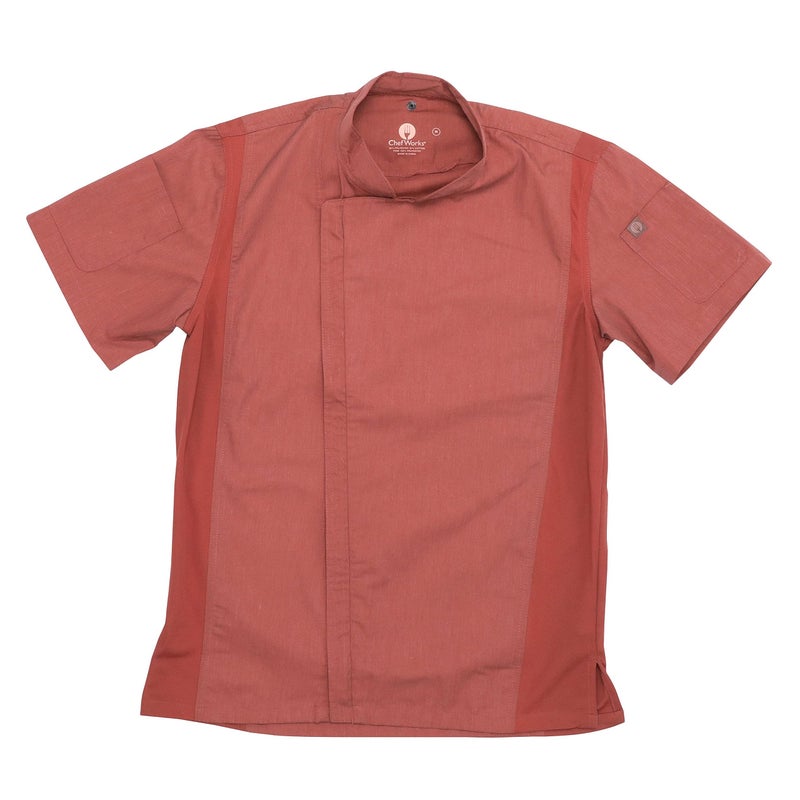 Chef Works Men's Springfield Chef Coat, Brick, Small - Image 2